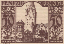 50 PFENNIG 1921 Stadt PADERBORN Westphalia UNC DEUTSCHLAND Notgeld #PB442 - [11] Emisiones Locales