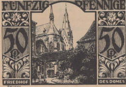 50 PFENNIG 1921 Stadt PADERBORN Westphalia DEUTSCHLAND Notgeld Banknote #PF970 - [11] Emisiones Locales