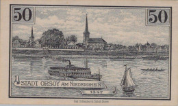 50 PFENNIG 1921 Stadt ORSOY Rhine UNC DEUTSCHLAND Notgeld Banknote #PH202 - Lokale Ausgaben