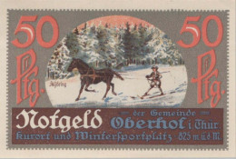 50 PFENNIG 1921 Stadt OBERHOF Thuringia UNC DEUTSCHLAND Notgeld Banknote #PI024 - Lokale Ausgaben