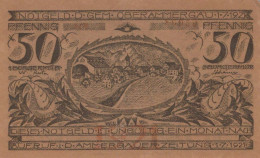 50 PFENNIG 1921 Stadt OBERAMMERGAU Bavaria UNC DEUTSCHLAND Notgeld #PJ170 - [11] Emissions Locales