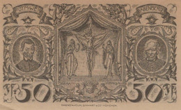 50 PFENNIG 1921 Stadt OBERAMMERGAU Bavaria DEUTSCHLAND Notgeld Banknote #PF568 - Lokale Ausgaben