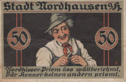 50 PFENNIG 1921 Stadt NORDHAUSEN Saxony DEUTSCHLAND Notgeld Banknote #PH872 - [11] Emissions Locales