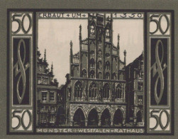 50 PFENNIG 1921 Stadt MÜNSTER IN WESTFALEN Westphalia DEUTSCHLAND Notgeld #PJ102 - [11] Emissions Locales