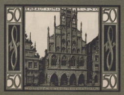 50 PFENNIG 1921 Stadt MÜNSTER IN WESTFALEN Westphalia DEUTSCHLAND Notgeld #PF889 - Lokale Ausgaben