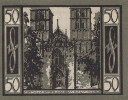 50 PFENNIG 1921 Stadt MÜNSTER IN WESTFALEN Westphalia DEUTSCHLAND Notgeld #PF411 - Lokale Ausgaben