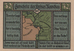 50 PFENNIG 1921 Stadt MONSCHAU Rhine UNC DEUTSCHLAND Notgeld Banknote #PA624 - [11] Emissions Locales