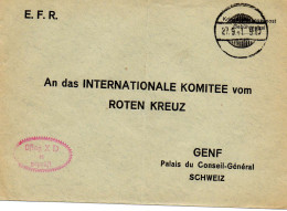 ALLEMAGNE. 1941. " OFLAG  X D". E.F.R. ROTEN KREUZ SUISSE. CENSURE. - Covers & Documents