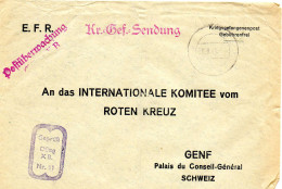 ALLEMAGNE. 1941. " OFLAG  X B". E.F.R. ROTEN KREUZ SUISSE. CENSURE. - Covers & Documents