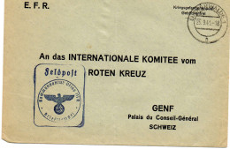 ALLEMAGNE. 1941. "FELDPOST OFLAG IIIA". E.F.R.LUCKENWLDE. ROTEN KREUZ SUISSE. - Covers & Documents