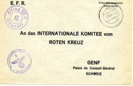 ALLEMAGNE. 1941. " OFLAG IIIC". E.F.R. ROTEN KREUZ SUISSE. CENSURE. - Covers & Documents