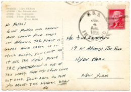 ETATS-UNIS. 1956. "U.S.S. INTREPID". ESCALE EN GRECE POUR NEW-YORK. - Postal History