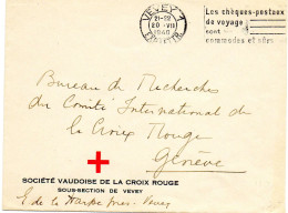 SUISSE. 1940.  SOCIETE VAUDOISE DE LA CROIX-ROUGE POUR C.I.C.R. GENEVE - Postmark Collection