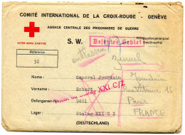 SUISSE-ALLEMAGNE-FRANCE.1944. RARE LISTE DISPARUS 31eme REGIMENT D'INFANTERIE EN ALLEMAGNE. - Poststempel