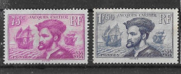 JACQUES CARTIER YT N°296 & 297 NEUF* - Neufs