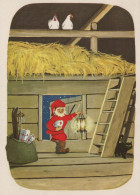 BABBO NATALE Buon Anno Natale Vintage Cartolina CPSM #PAU554.IT - Kerstman