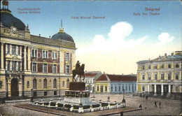 71911496 Belgrad Serbien Nationaltheater Fuerst Michael Denkmal  - Serbia