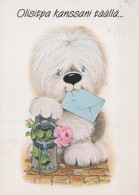 CANE Animale Vintage Cartolina CPSM #PAN962.IT - Chiens