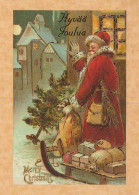 BABBO NATALE Natale Vintage Cartolina CPSM #PAK853.IT - Santa Claus
