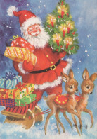 BABBO NATALE Natale Vintage Cartolina CPSM #PAJ679.IT - Santa Claus