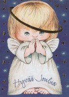 ANGELO Buon Anno Natale Vintage Cartolina CPSM #PAH528.IT - Angels