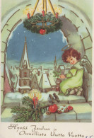 ANGELO Buon Anno Natale Vintage Cartolina CPSM #PAH141.IT - Angels
