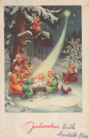 ANGELO Buon Anno Natale Vintage Cartolina CPSMPF #PAG766.IT - Angels