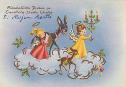 ANGELO Buon Anno Natale Vintage Cartolina CPSM #PAH017.IT - Anges