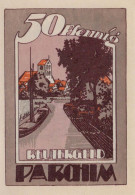 50 PFENNIG 1922 Stadt PARCHIM Mecklenburg-Schwerin UNC DEUTSCHLAND #PI869 - [11] Lokale Uitgaven