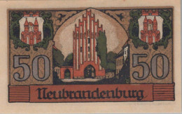 50 PFENNIG 1922 Stadt NEUBRANDENBURG Mecklenburg-Strelitz UNC DEUTSCHLAND #PI793 - Lokale Ausgaben