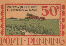 50 PFENNIG 1922 Stadt LANGENHORN IN NORDFRIESLAND UNC DEUTSCHLAND #PB989 - [11] Local Banknote Issues