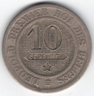 Belgien Leopold I. (1831-1865) 10 Centimes 1863 KM#22, Kl. Kratzer, Randf., Ss - 10 Centimes