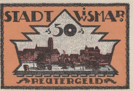 50 PFENNIG 1921 Stadt WISMAR Mecklenburg-Schwerin UNC DEUTSCHLAND Notgeld #PI875 - [11] Emissions Locales