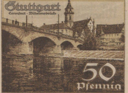 50 PFENNIG 1921 Stadt STUTTGART Württemberg UNC DEUTSCHLAND Notgeld #PC441 - [11] Lokale Uitgaven