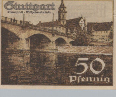 50 PFENNIG 1921 Stadt STUTTGART Württemberg UNC DEUTSCHLAND Notgeld #PC442 - [11] Lokale Uitgaven