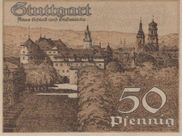 50 PFENNIG 1921 Stadt STUTTGART Württemberg UNC DEUTSCHLAND Notgeld #PC425 - Lokale Ausgaben