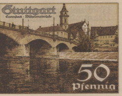 50 PFENNIG 1921 Stadt STUTTGART Württemberg UNC DEUTSCHLAND Notgeld #PC424 - [11] Local Banknote Issues