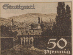 50 PFENNIG 1921 Stadt STUTTGART Württemberg UNC DEUTSCHLAND Notgeld #PC414 - [11] Local Banknote Issues