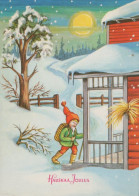 WEIHNACHTSMANN SANTA CLAUS WEIHNACHTSFERIEN Vintage Postkarte CPSM #PAK455.DE - Santa Claus