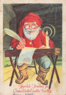 WEIHNACHTSMANN SANTA CLAUS WEIHNACHTSFERIEN Vintage Postkarte CPSM #PAK393.DE - Santa Claus