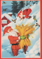 WEIHNACHTSMANN SANTA CLAUS WEIHNACHTSFERIEN Vintage Postkarte CPSM #PAK092.DE - Santa Claus
