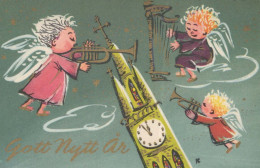 ANGELO Natale Vintage Cartolina CPSMPF #PKD676.IT - Angels