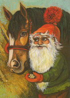 BABBO NATALE Buon Anno Natale Vintage Cartolina CPSM #PBL255.IT - Santa Claus