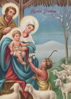 Vergine Maria Madonna Gesù Bambino Natale Religione Vintage Cartolina CPSM #PBB717.IT - Maagd Maria En Madonnas