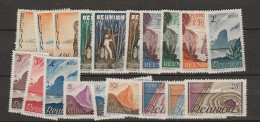 1947 MNH Réunion Yvert 262-280 Postfris** - Unused Stamps