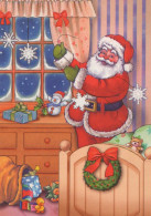 PAPÁ NOEL Feliz Año Navidad Vintage Tarjeta Postal CPSM #PAU347.ES - Santa Claus