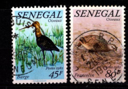 - SENEGAL - 1982 - YT N° 579 + 581 - Oblitérés - Oiseaux - Senegal (1960-...)