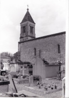 NOAILLAC ,,,EGLISE ST   JEAN   XIV E SIECLE  GRANDE PHOTO  20X30 CM  DES ANNEES 1990 - Lieux