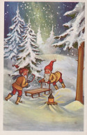 PAPÁ NOEL NAVIDAD Fiesta Vintage Tarjeta Postal CPSMPF #PAJ471.ES - Santa Claus