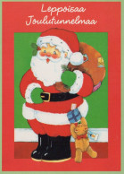 PAPÁ NOEL NAVIDAD Fiesta Vintage Tarjeta Postal CPSM #PAJ539.ES - Santa Claus